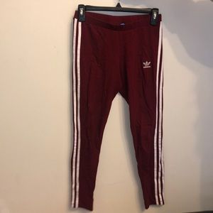 Adidas red leggings